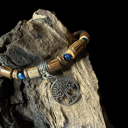 Armband Tigerauge, Wenge & Kokosnuss